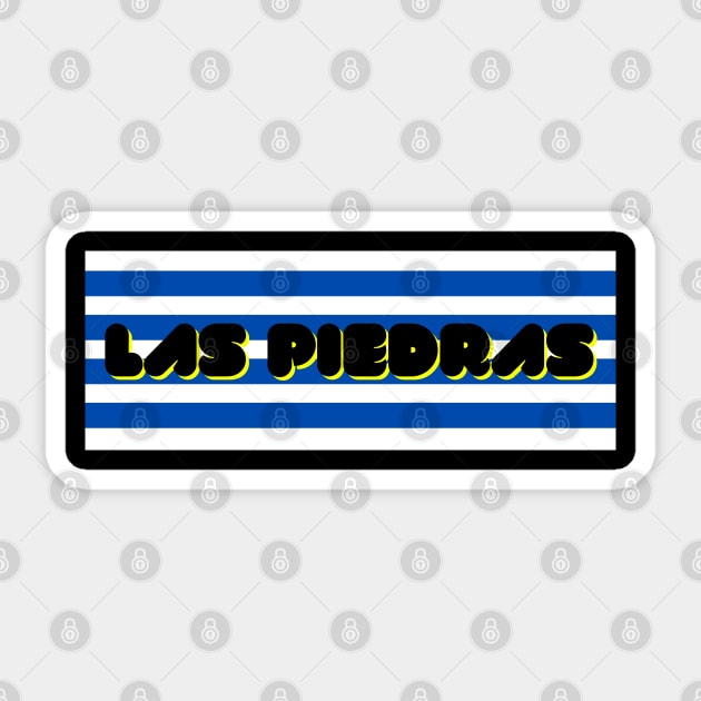 Las Piedras City in Uruguay Flag Stripes Color Sticker by aybe7elf